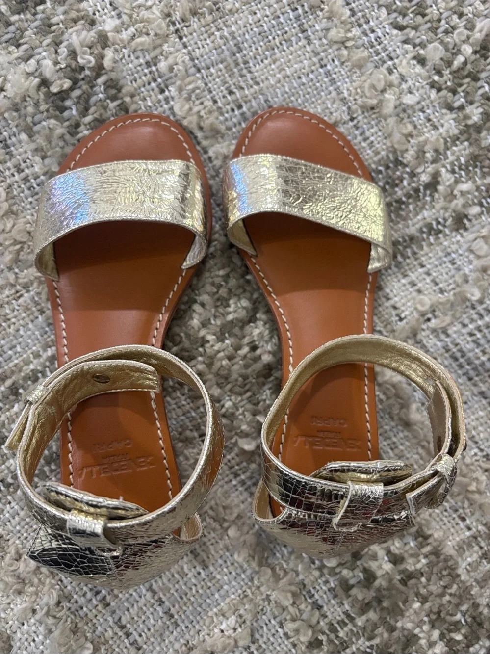 Cenedella Ankle-Strap Leather Sandals‎ Size 5.5